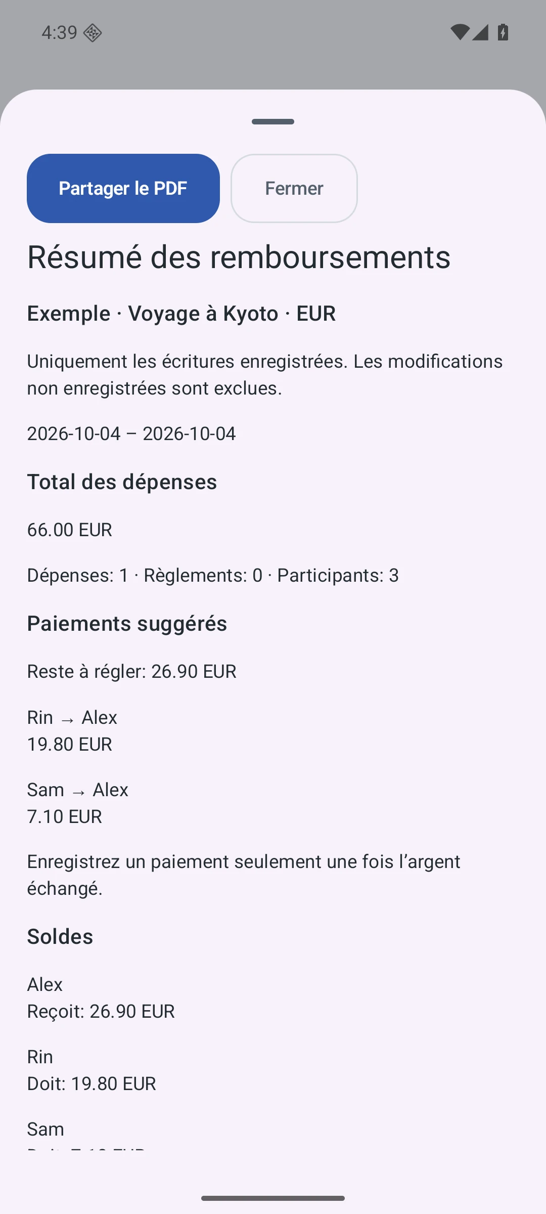 Aperçu du rapport — Français