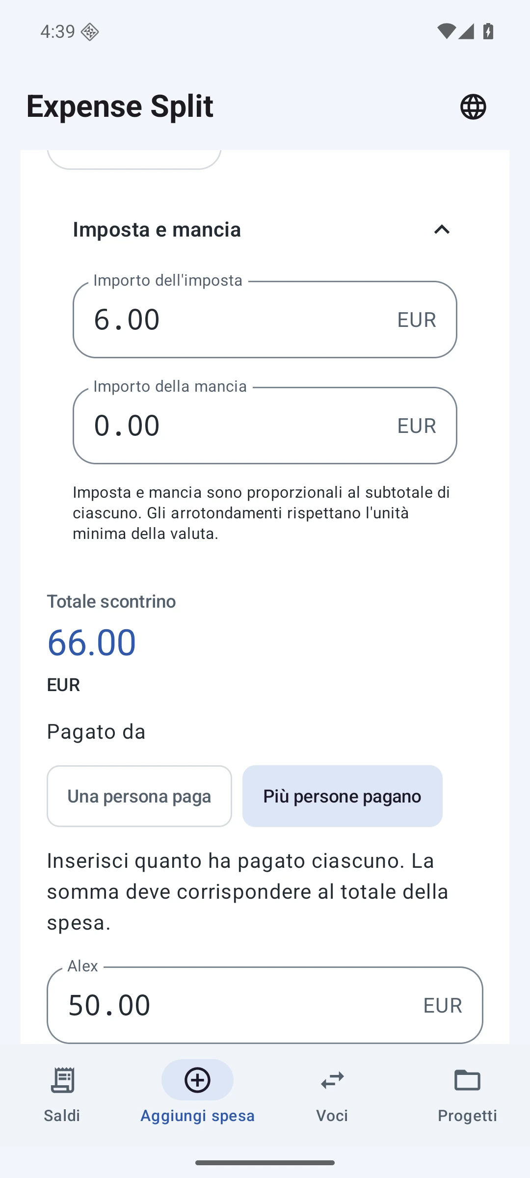Più persone pagano — Italiano