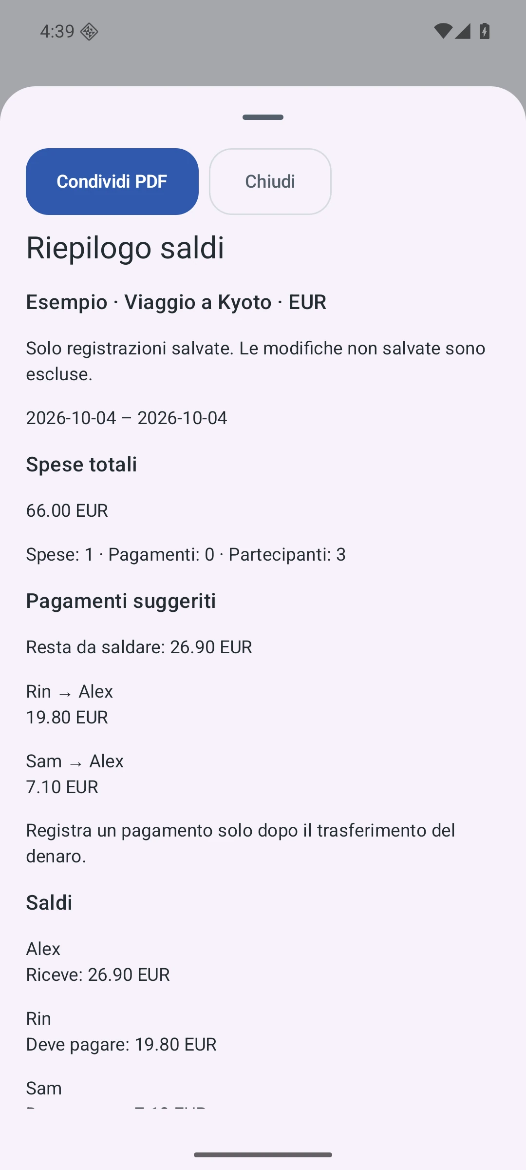 Anteprima del report — Italiano