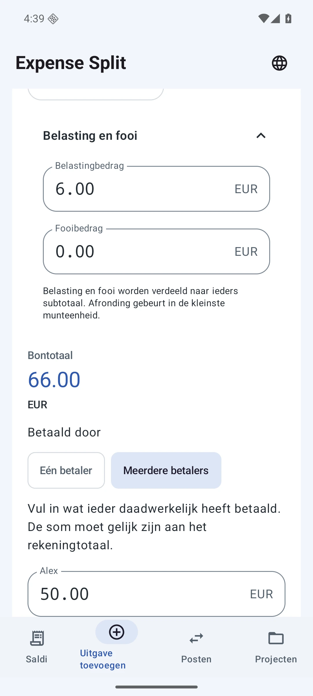 Meerdere betalers — Nederlands