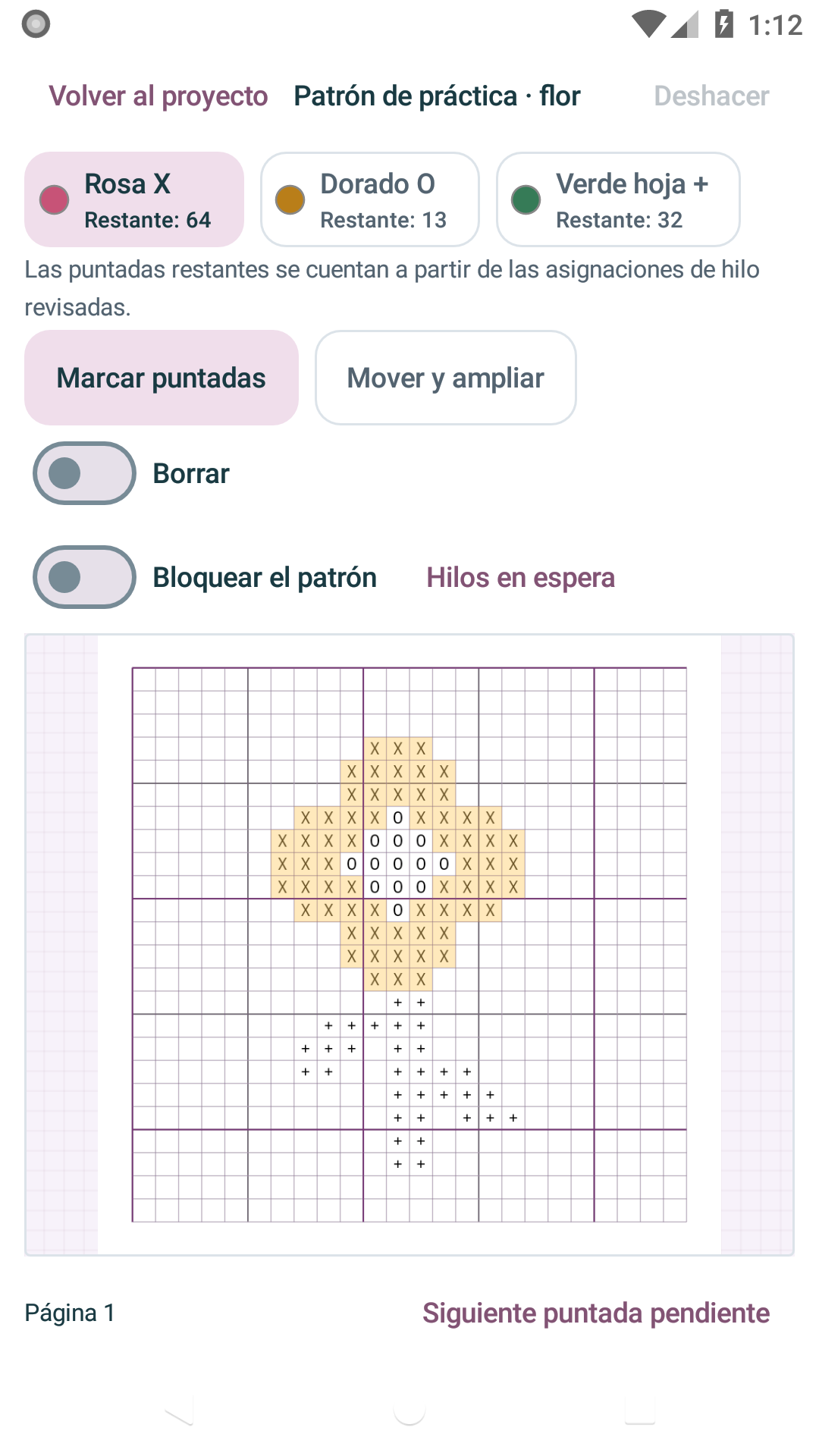 Dale espacio a tu patrón.